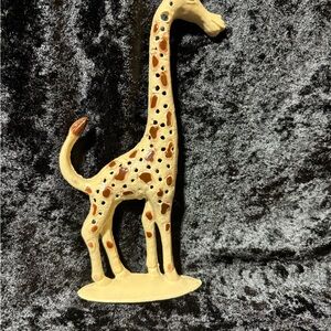 Handcrafted Giraffe Figurine - Cream and Brown